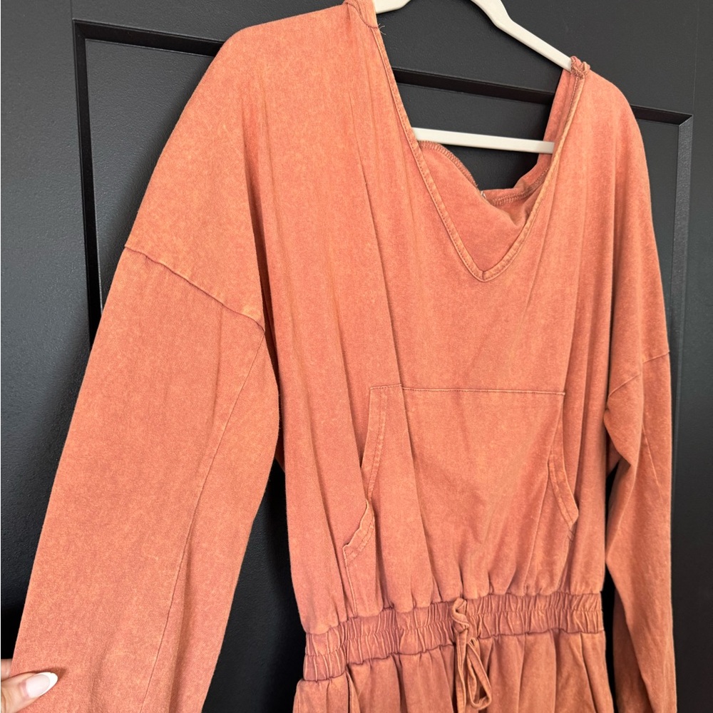 Long Sleeve Rust Romper